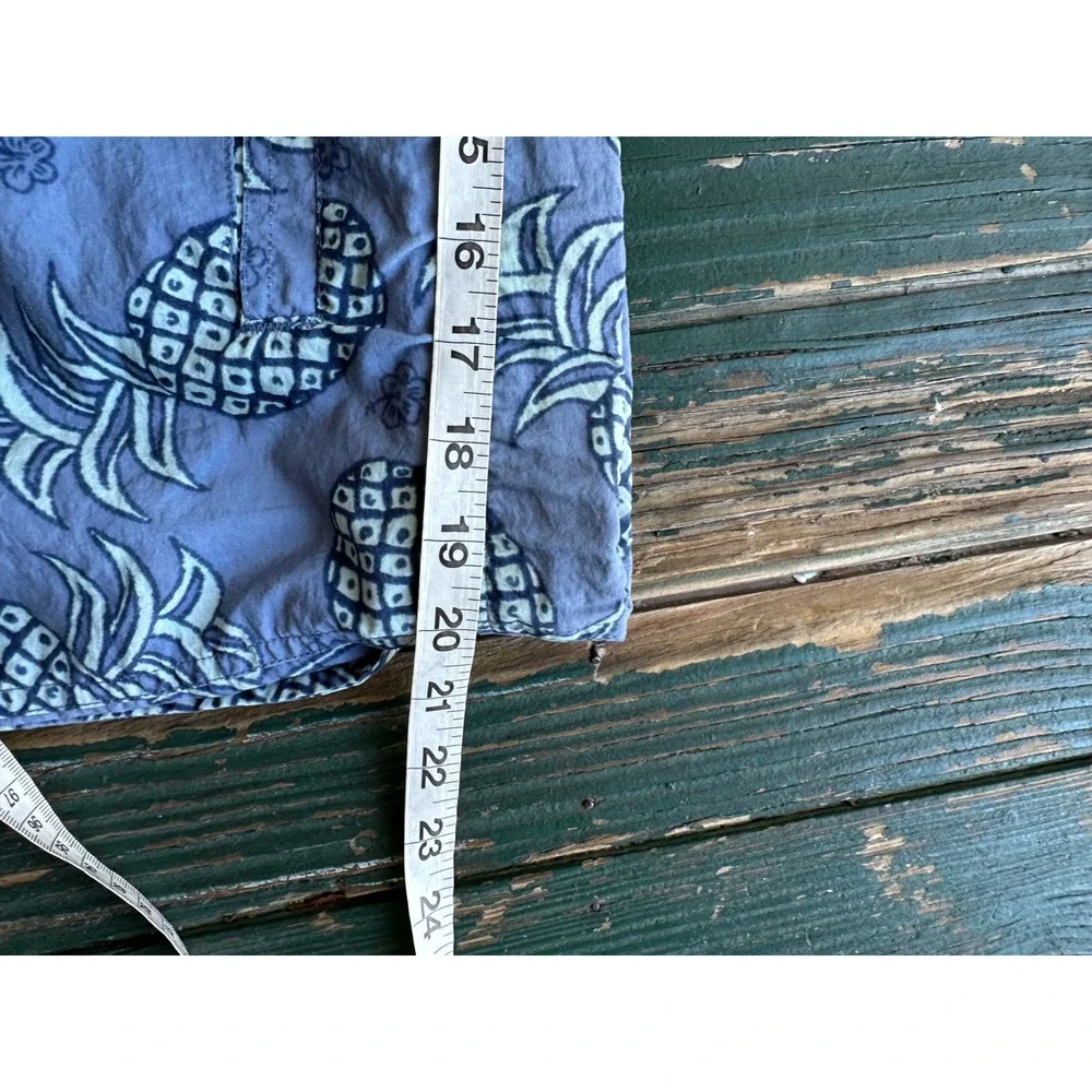 Bike Mens Pineapple Print Swim Trunks Blue Mesh Lined Board Shorts Size Medium